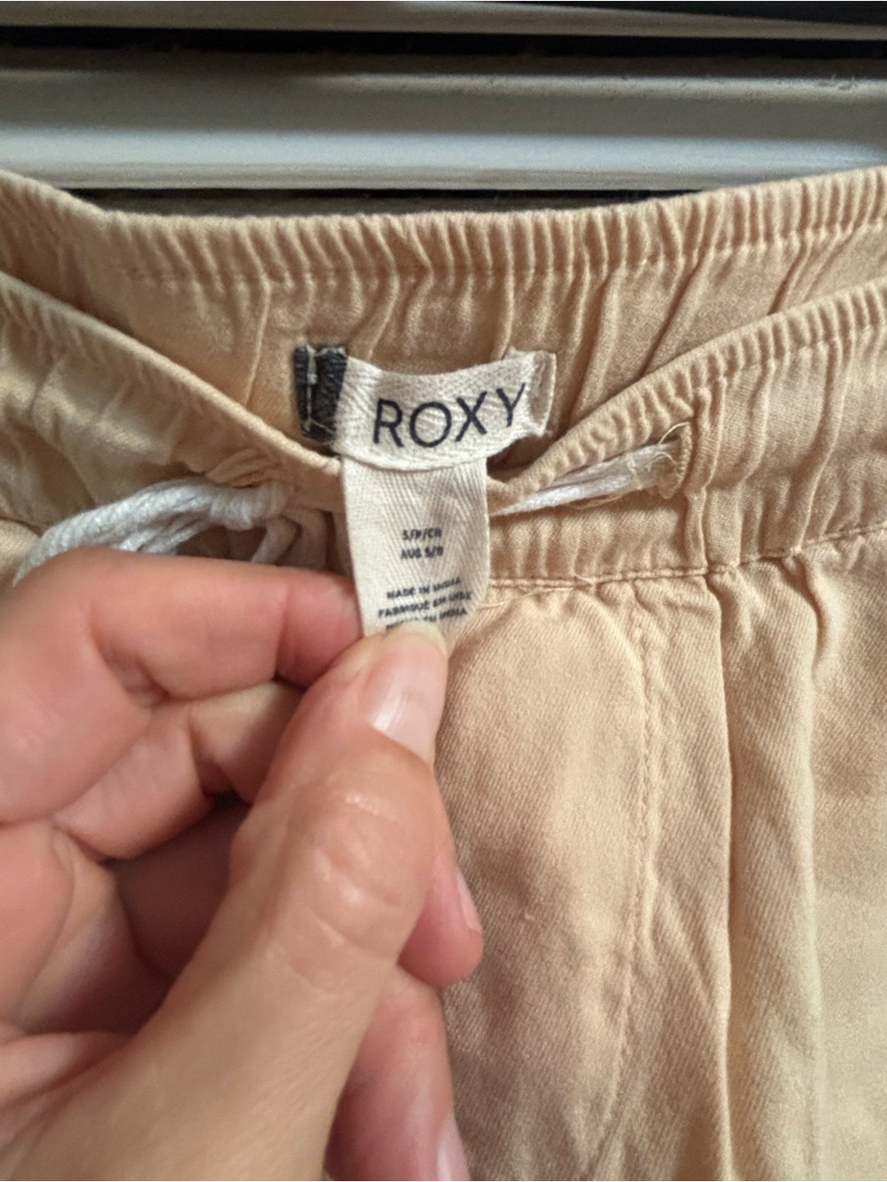 Roxy Peach/Tan Drawstring Athletic Shorts - Picture 3 of 3